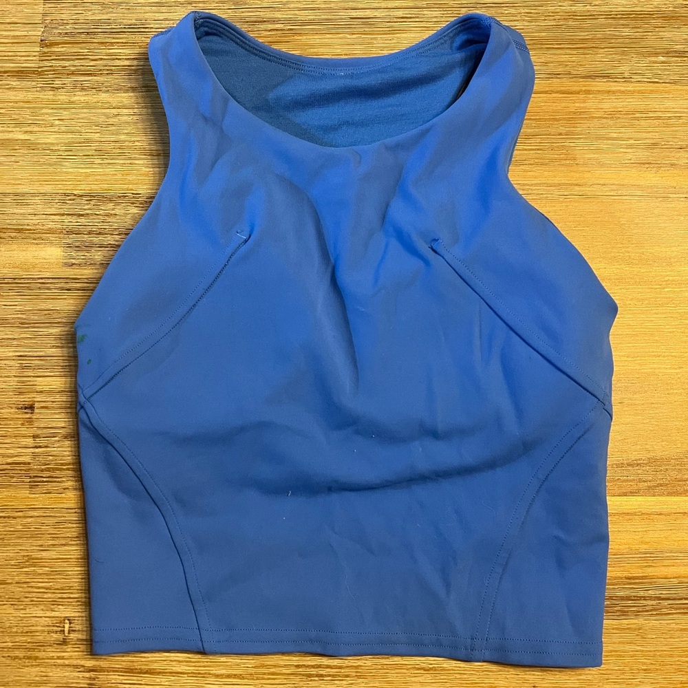 Lululemon High-Neck Training Tank / Sports Bra – Size 2 (Blue)